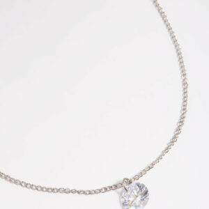 Rhodium Simple Necklace