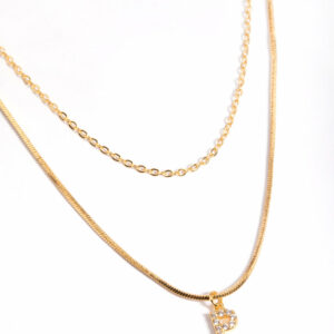 Letter P Layered Initial Necklace