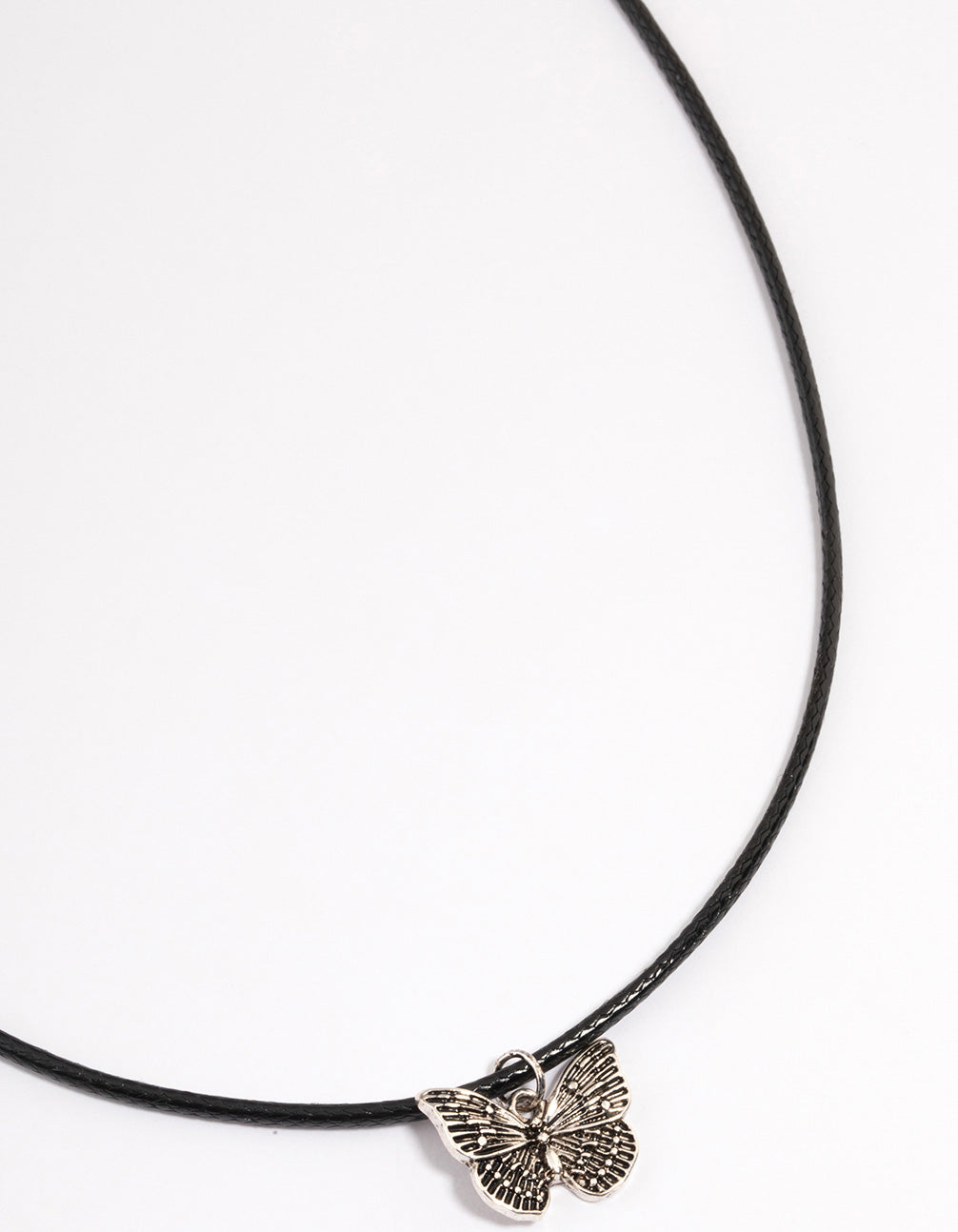 Antique Butterfly Cord Necklace