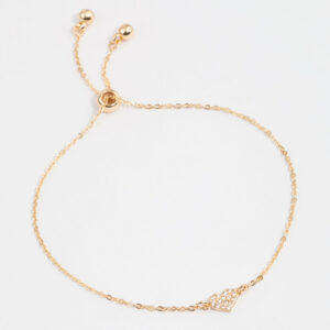 Pave Mini Heart Charm Bracelet