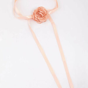 Blush Fabric Mini Ribbon Flower Choker