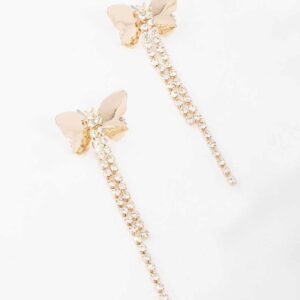 Butterfly Cupchain Drop Earrings