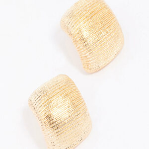 Curved Textured Stud Earrings