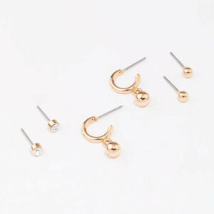 Ball Hoop Earring 3-Pack