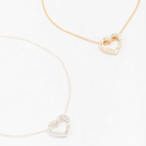 & Open Heart Bracelet Pack
