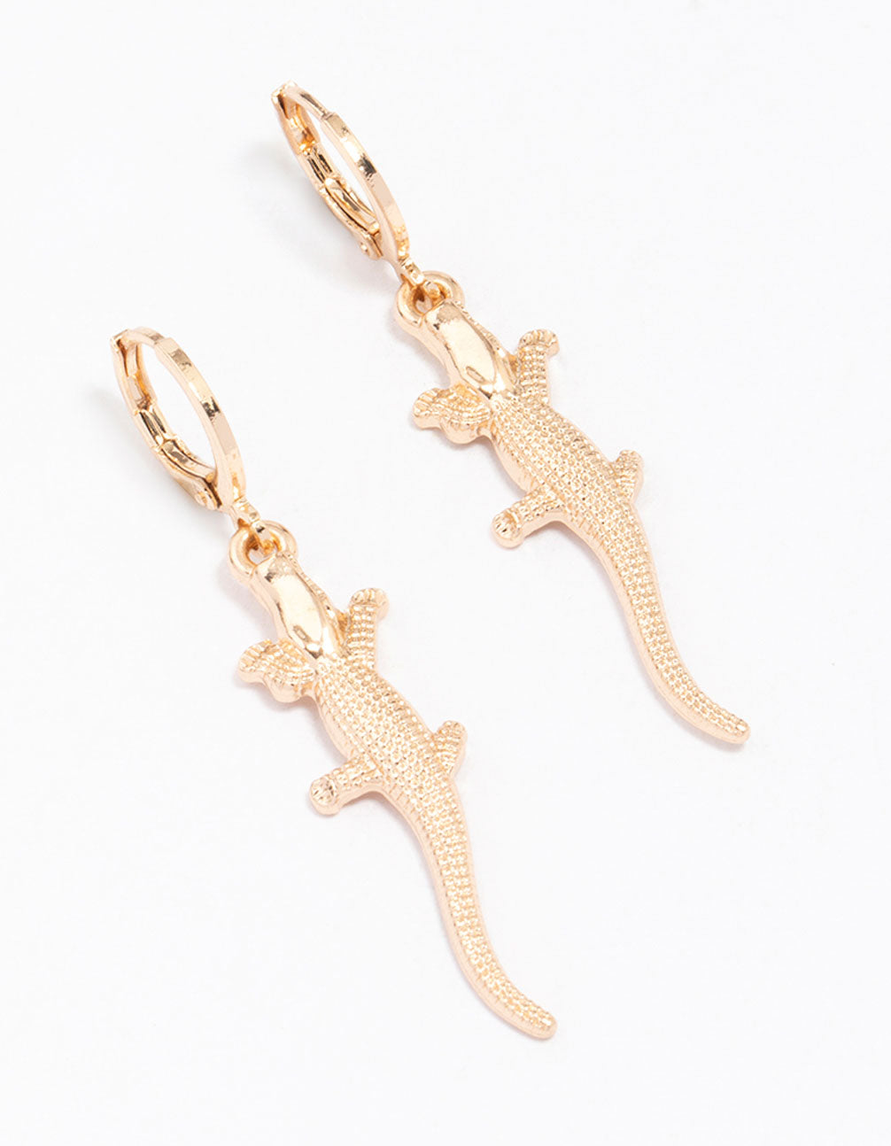 Alligator Drop Hoop Earrings
