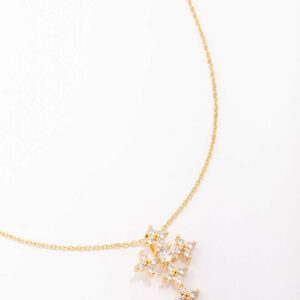 Cubic Zirconia Cross Pendant Necklace