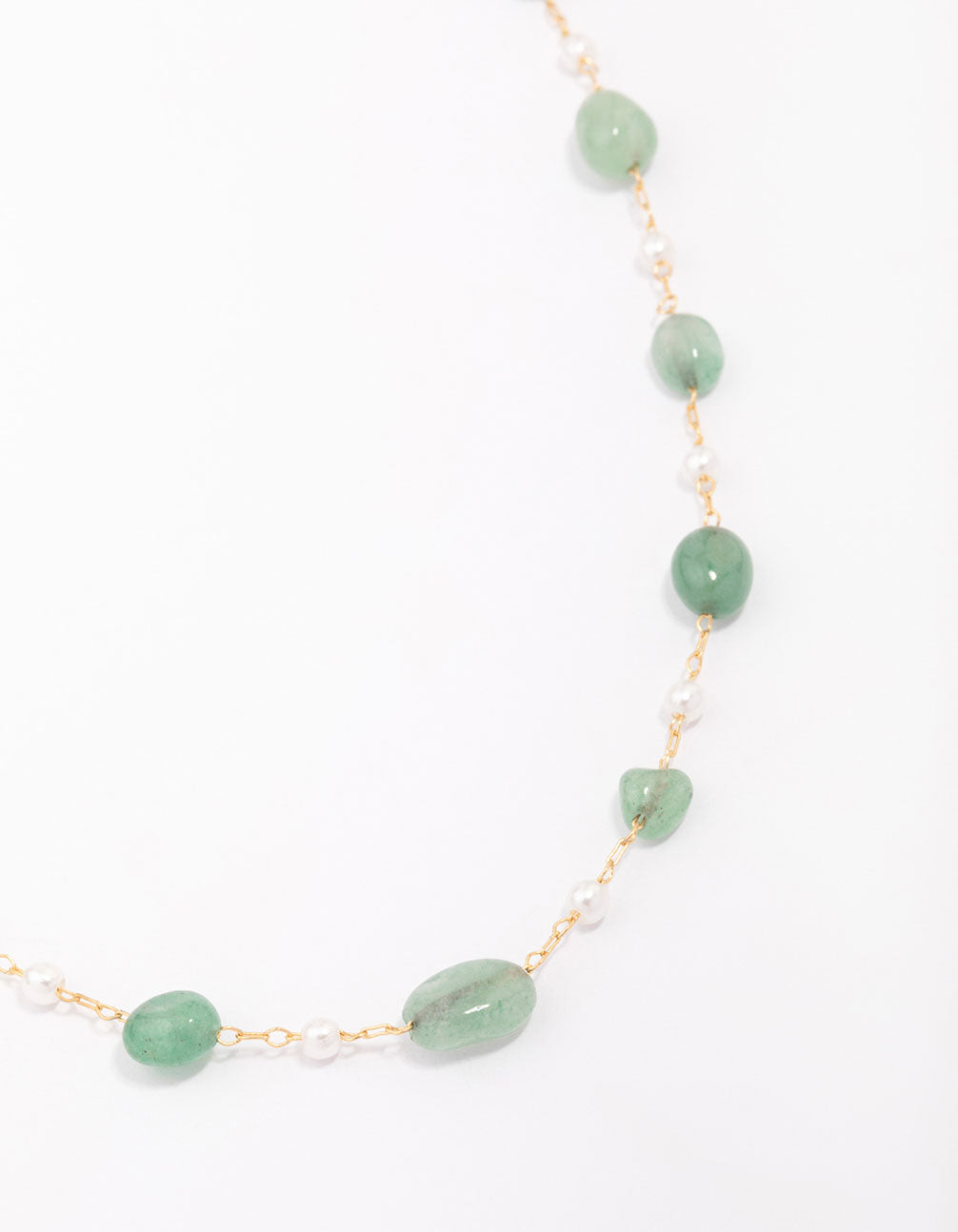 Alternating Stone Chain Necklace