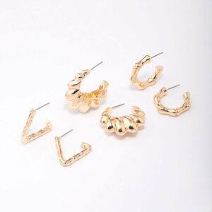 Ripple Hoop Earring 3-Pack