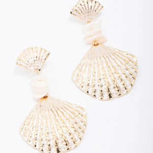 Glowing Shell Drop Earrings