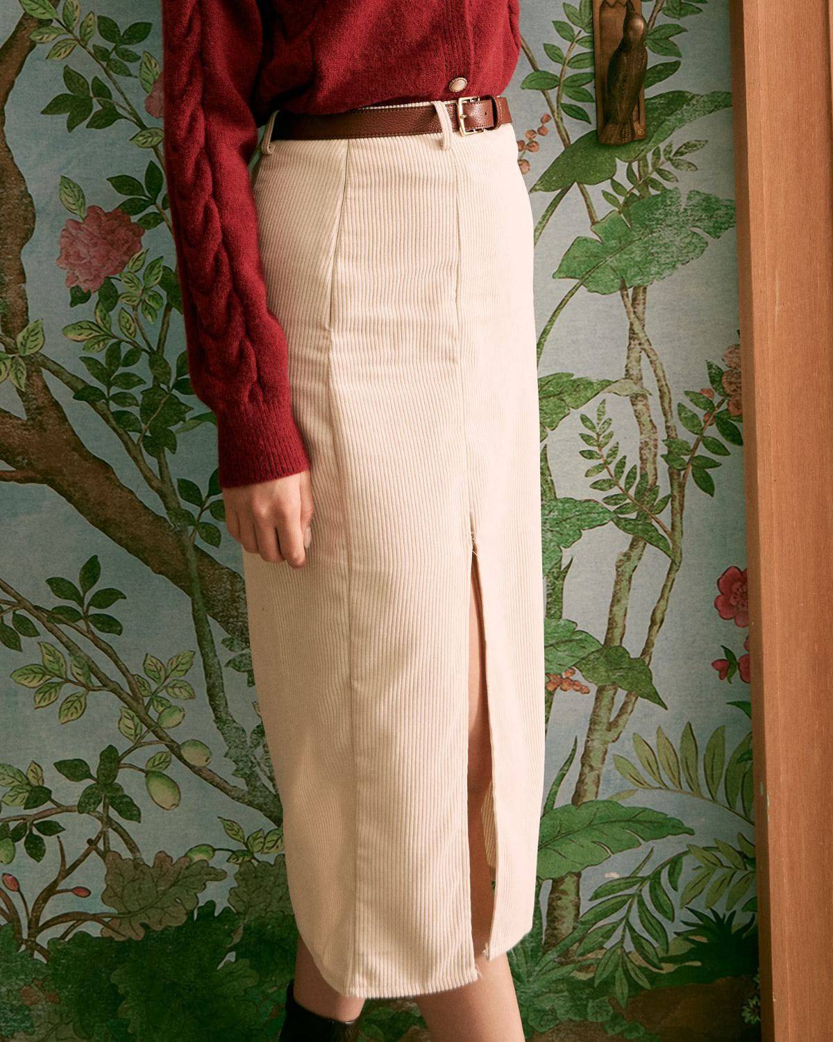 The Apricot High Waisted Side Slit Skirt - Image 3