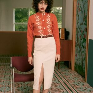 The Apricot High Waisted Side Slit Skirt