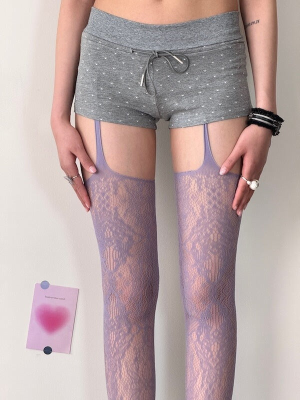 Blossom y2k suspender stockings tights - Image 4