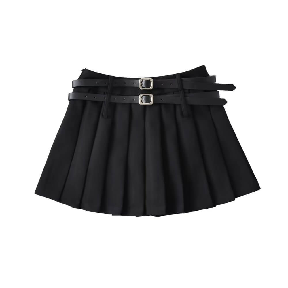 Double belts academia skirt - Image 11