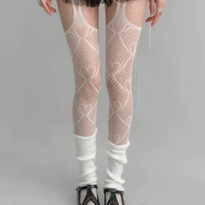 Sweet cool heart suspender tights