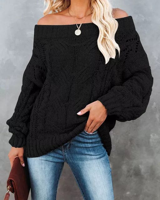 Sexy Off Shoulder Sweater - Image 3