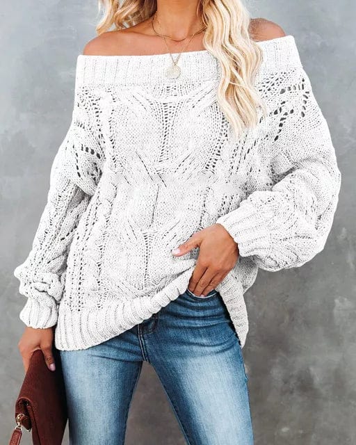 Sexy Off Shoulder Sweater - Image 6