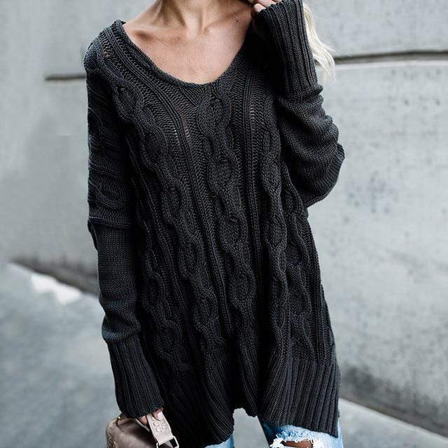 Oversized Twist Knit Sweater - Image 3