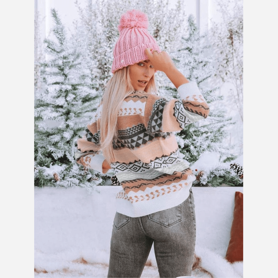 Boho Inspired Knit Pullover Sweater - Image 4
